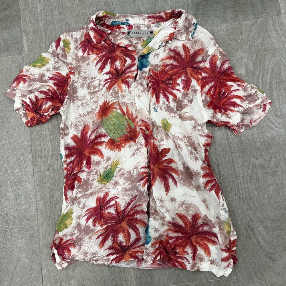 All Saints floral shirt